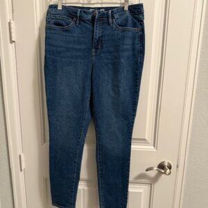 SEVEN 7 DENIM WOMEN’S JEANS MED WASH BLUE SIZE 12, SKINNY ANKLE LENGTH
